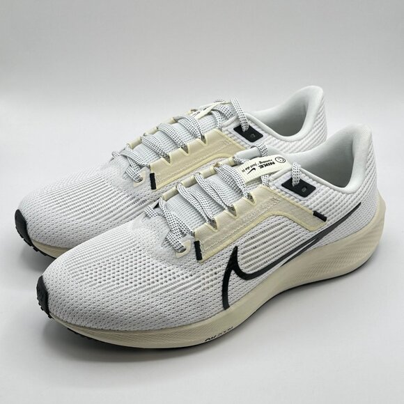 Women's Nike Air Zoom Pegasus 40 White Coconut Milk Sail Black Running Size 11 - Picture 2 of 12